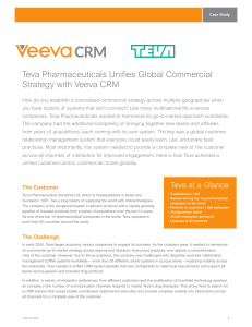 Teva Pharmaceuticals Unifies Global Commercial