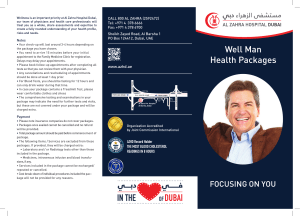 Well Man Health Packages - Al Zahra Hospital Dubai