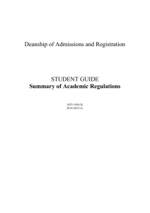 Student Guide, Undergraduate Programs