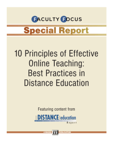 10 Principles of Effective Online Teaching