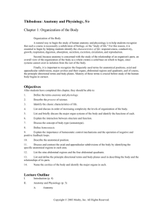 Thibodeau: Anatomy and Physiology, 5/e Chapter 1: Organization of