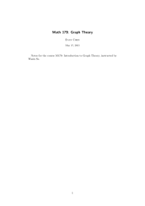 Math 179: Graph Theory