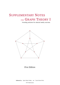 SUPPLEMENTARY NOTES FOR GRAPH THEORY I