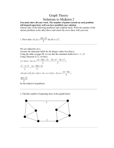 Graph Theory Solutions to Midterm 2