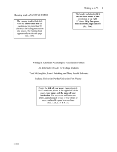 APA model paper - 5th ed - revised 10-04