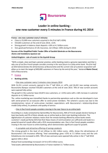 Leader in online banking : one new customer every 5 minutes in