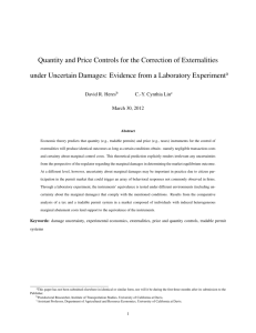 Quantity and Price Controls for the Correction of Externalities under