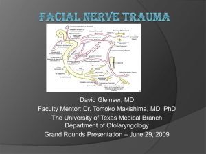 facial nerve trauma - University of Texas Medical Branch