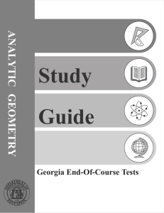EOCT Analytic Geometry Study Guide
