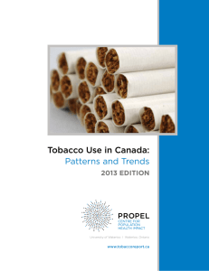 Tobacco Use in Canada: Patterns and Trends 2013 Edition