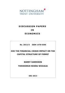 Did the Financial Crisis Impact on the Capital Structure of Firms?