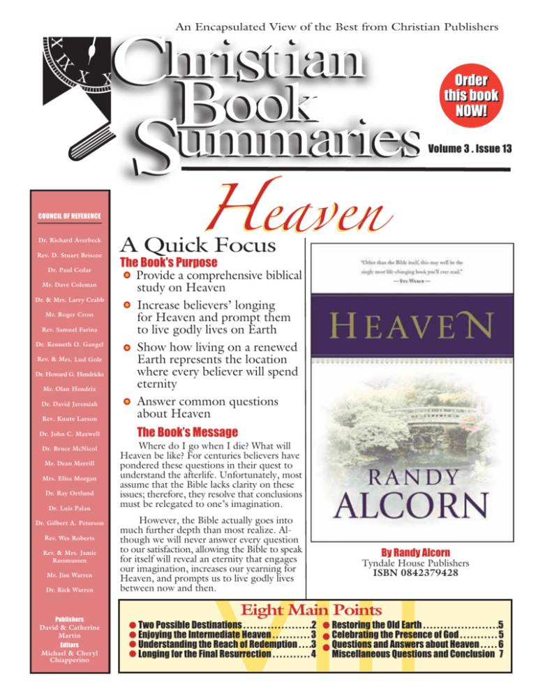 christian book reviews and summaries