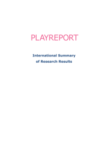 International Summary of Research Results