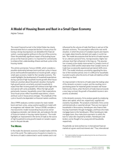 A Model of Housing Boom and Bust in a Small Open Economy