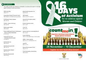 16 DAYS of Activism for no violence against Women and Children