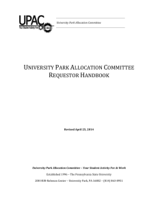 handbook - University Park Allocation Committee