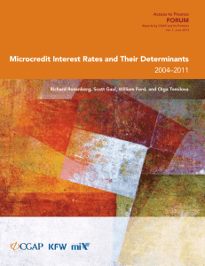 Microcredit Interest Rates and Their Determinants