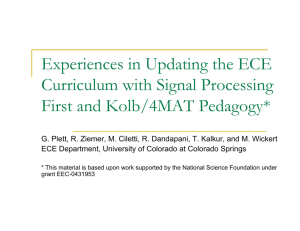 Experiences in Updating the ECE Curriculum with Signal