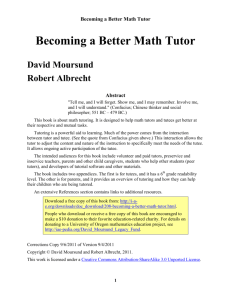 Becoming a Better Math Tutor