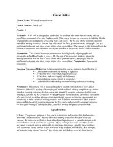 Course Outline - Western Connecticut State University