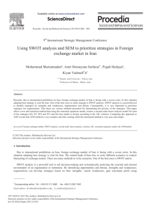 Using SWOT Analysis and Sem to Prioritize Strategies in Foreign