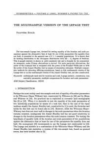 THE MULTISAMPLE VERSION OF THE LEPAGE TEST