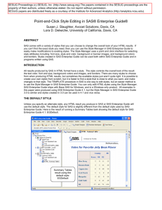 Point-and-Click Style Editing in SAS® Enterprise Guide