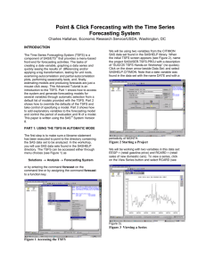 Point & Click Forecasting with the Time Series Forecasting System