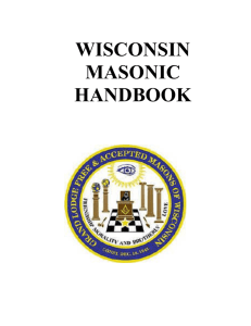 wisconsin masonic handbook - Oshkosh Masonic Lodge 27 F & AM