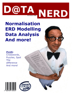 D@TA Normalisation ERD Modelling Data Analysis And more!