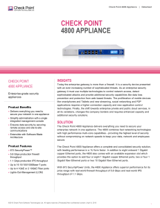 4800 Appliance Datasheet - Check Point Software Technologies