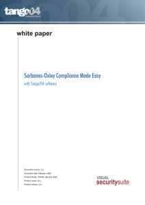 Sarbanes-Oxley Compliance Made Easy