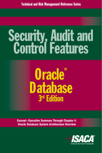 Security, Audit and Control Features Oracle Database, 3rd