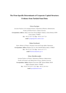 The Firm-Specific Determinants of Corporate Capital