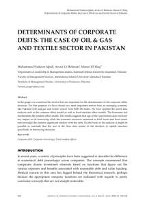 determinants of corporate debts: the case of oil & gas and textile