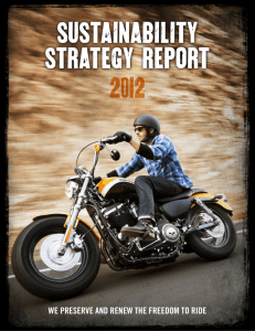 sustainability strategy report 2012 - Harley