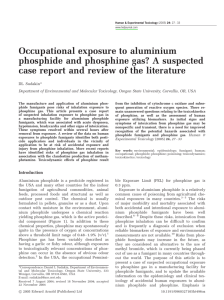 Occupational exposure to aluminium phosphide and phosphine gas