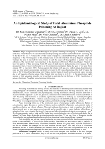 An Epidemiological Study of Fatal Aluminium Phosphide Poisoning