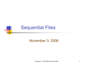 Sequential Files