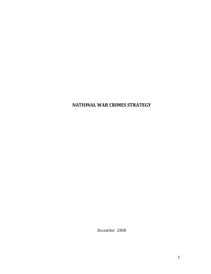 national war crimes strategy - Geneva Academy of International
