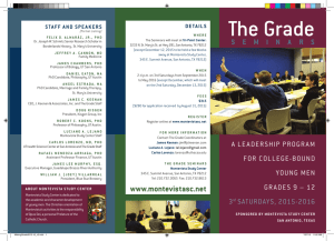 The Grade brochure - Montevista Study Center