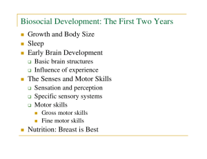 Biosocial Development: The First Two Years
