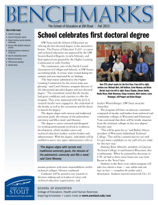 School celebrates first doctoral degree - University of Wisconsin