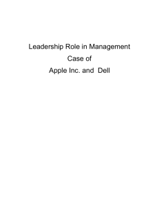 Leadership Role in Management Case of Apple Inc. and Dell