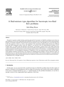 A fluid-mixture type algorithm for barotropic two