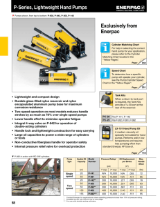 P-Series, Lightweight Hand Pumps Exclusively from Enerpac