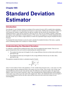 Standard Deviation Estimator