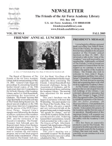 Newsletter Vol. III No. 8 Fall, 2005