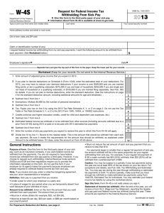 2013 Form W-4S - Madison National Life Insurance Company