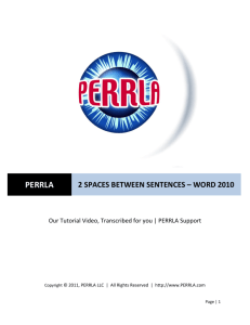 word 2010 - PERRLA.com
